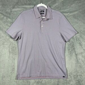 Faherty The Movement Polo Mens Large Purple Striped Pima Cotton Reserve Shirt